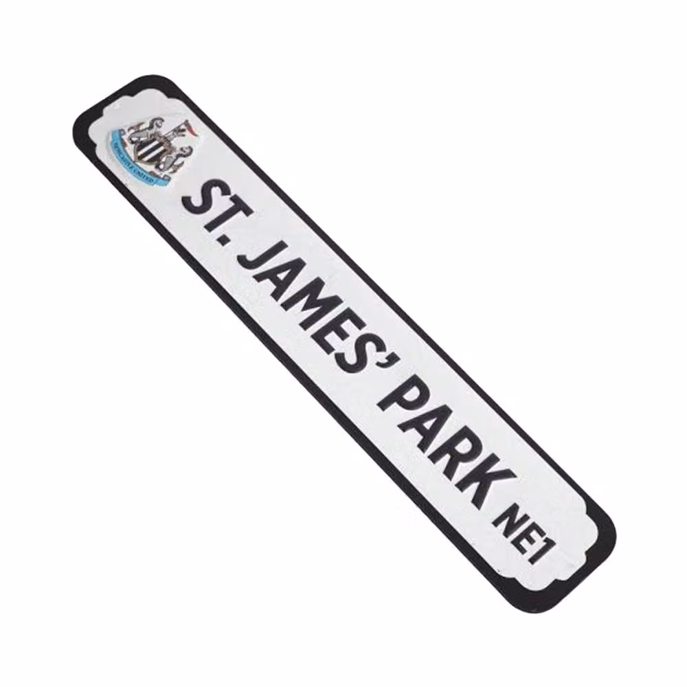 Newcastle United FC Deluxe Metal Stadium Sign, White, W: 60 cm, H: 12 cm – 2