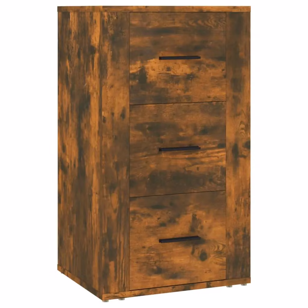 Berkfield Home Smoked Oak Sideboard in Brown, W/D/H: 40 x 33 x 70 cm – 2