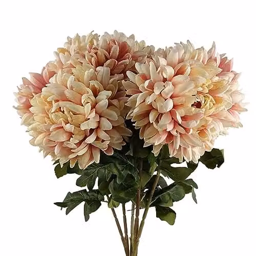Pink Chrysanthemum Leaf Design Artificial Textile Flowers