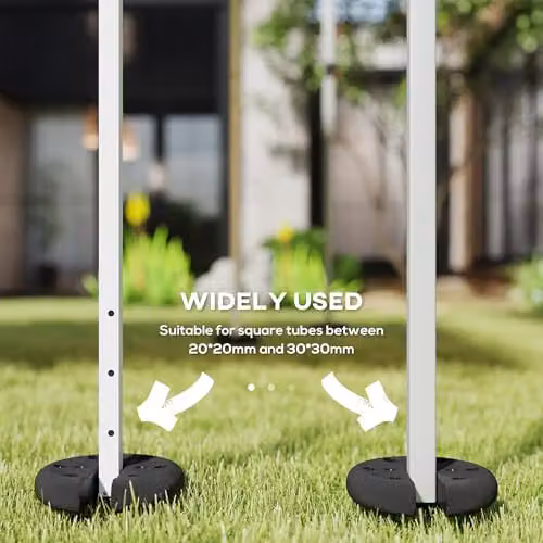 Outsunny Black Concrete Gazebo and Canopy Tent Weight Set of 4, 8.8kg Total Weight – 5