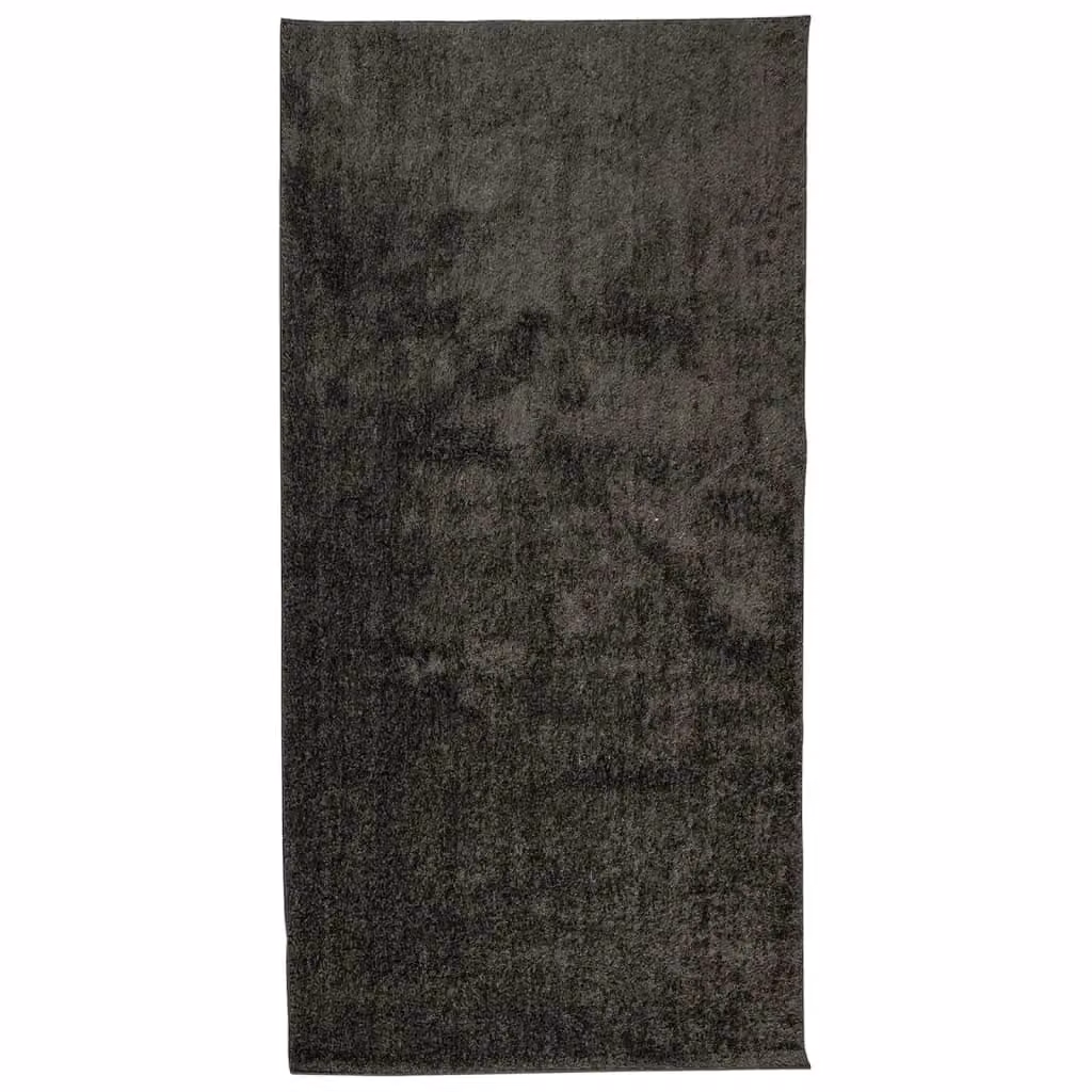 Berkfield Home ISTAN High Pile Shiny Look Rug in Anthracite and Black, W: 100 cm, L: 200 cm – 1