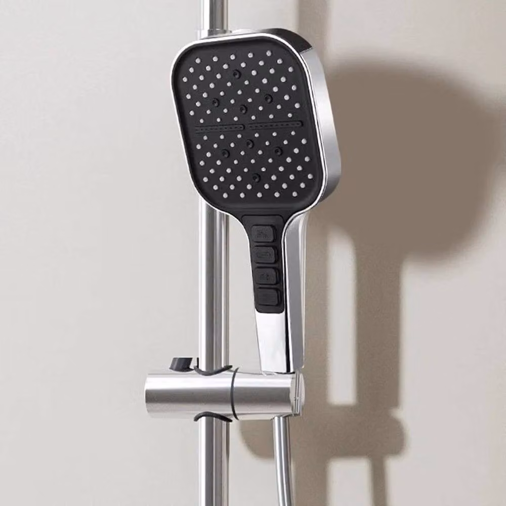 Hinsinc High Pressure Handheld Shower Head with 2m Hose in Silver and Chrome featuring 7+1 Spray Modes including Rain and Mist – 5