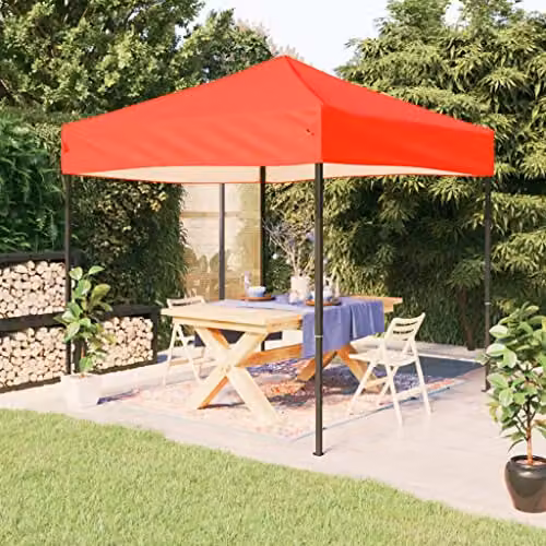 vidaXL Hip Folding Party Tent, Red, W: 200 cm x D: 200 cm – 2