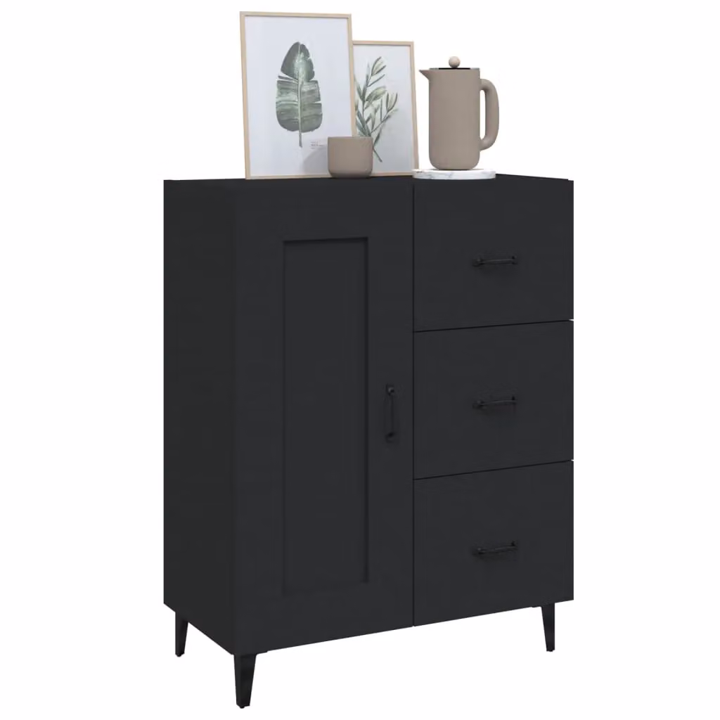 Berkfield Home Classic Sideboard in Black, W/D/H: 69.5 x 34 x 90 cm – 3