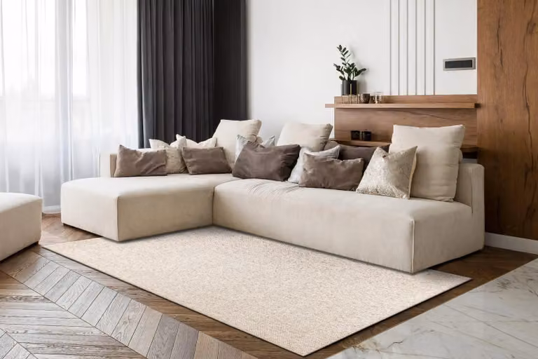 RugsX Casablanca Washable Rectangular Rug in Yellow and Beige, W: 200 cm, D: 290 cm
