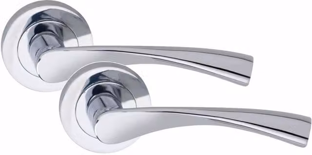 Golden Grace Chrome Door Handle Set