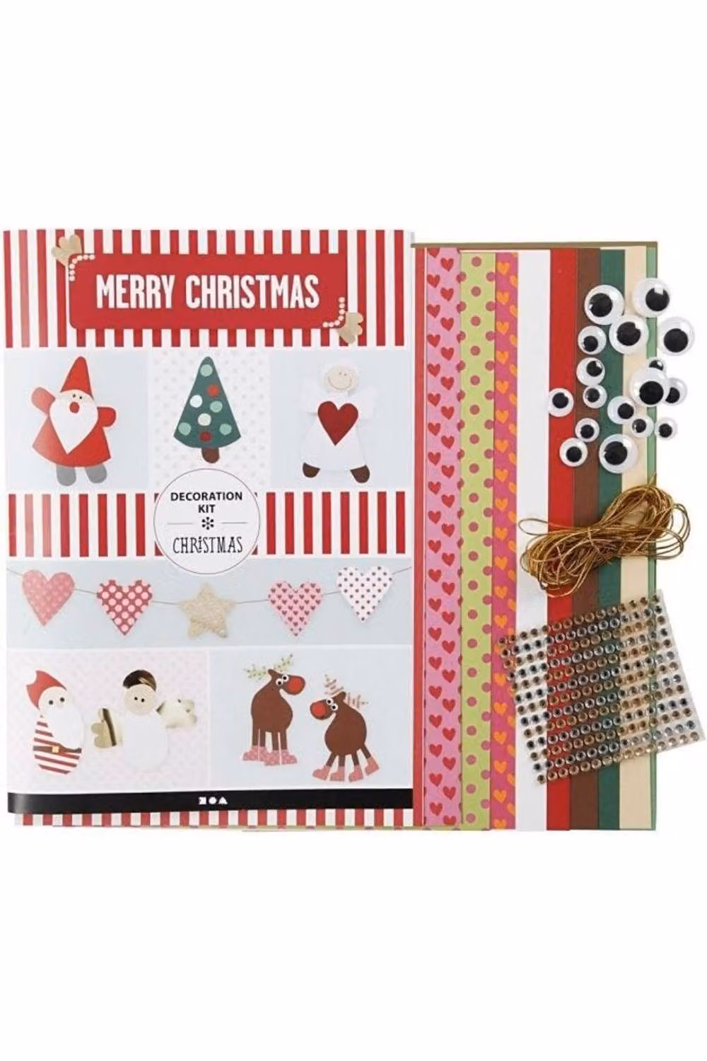 KDMD DIY Christmas Decorating Kit for Children, 2 Pack, Multicolour and Gold – 2