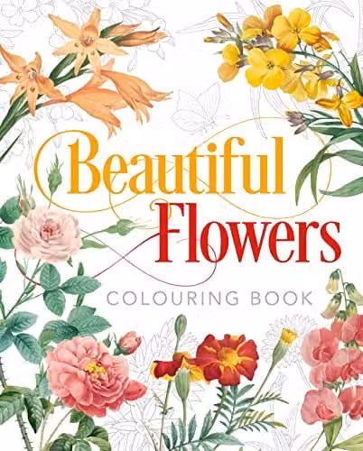 Arcturus Publishing Ltd Beautiful Flowers Colouring Book for Adults, Multicolour
