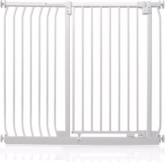 Safetots Extra Tall Elite Pressure Baby Gate, Matt White, Width: 116 cm - 125 cm