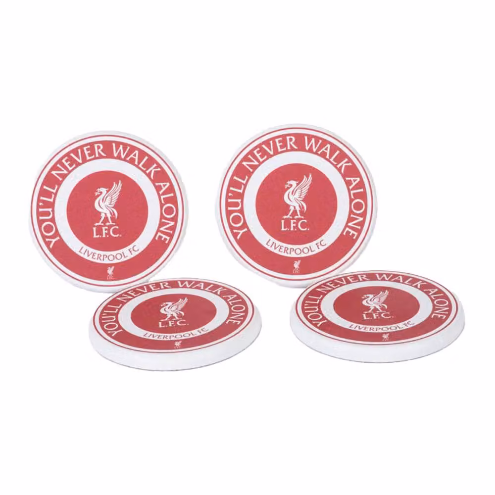 Liverpool FC Ceramic Coaster Set (Pack of 4) in Red and White – 2