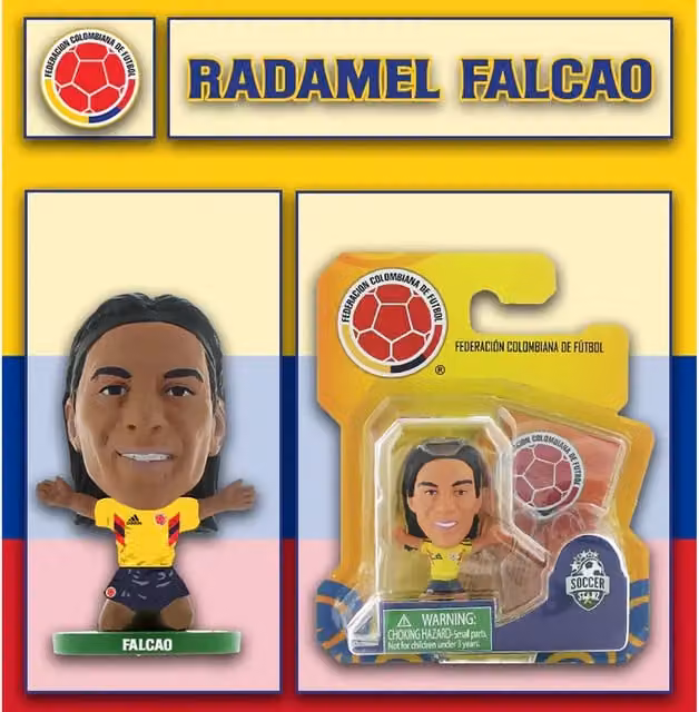 SoccerStarz Colombia Falcao Mini Figure, Yellow, Height: 5 cm