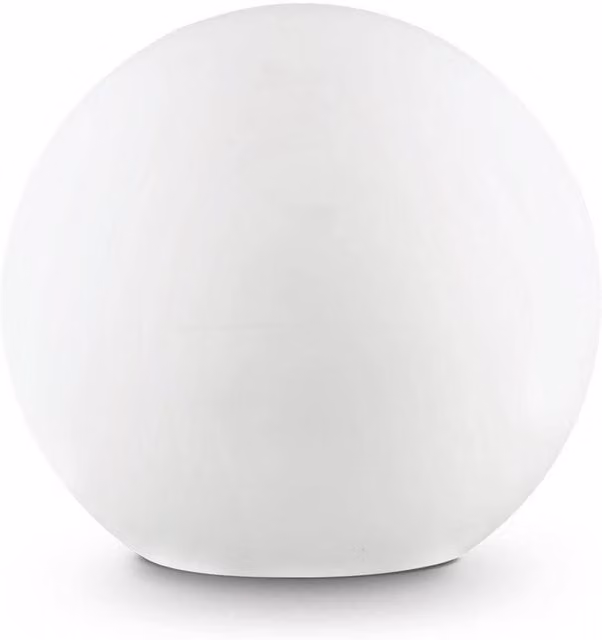 Ideal Lux Sole 1 White Spherical Outdoor Ground Light with Ground Spike, Diameter: 40 cm