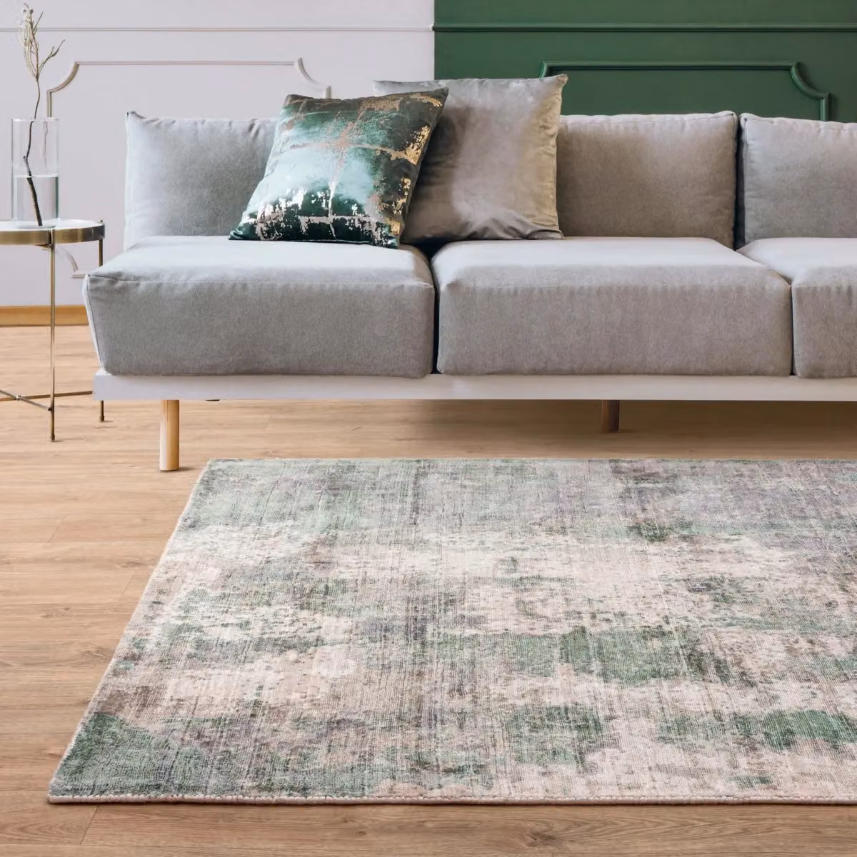 The Rug Shop UK Green Handmade Abstract Viscose Area Rug W: 200 cm, D: 290 cm – 2
