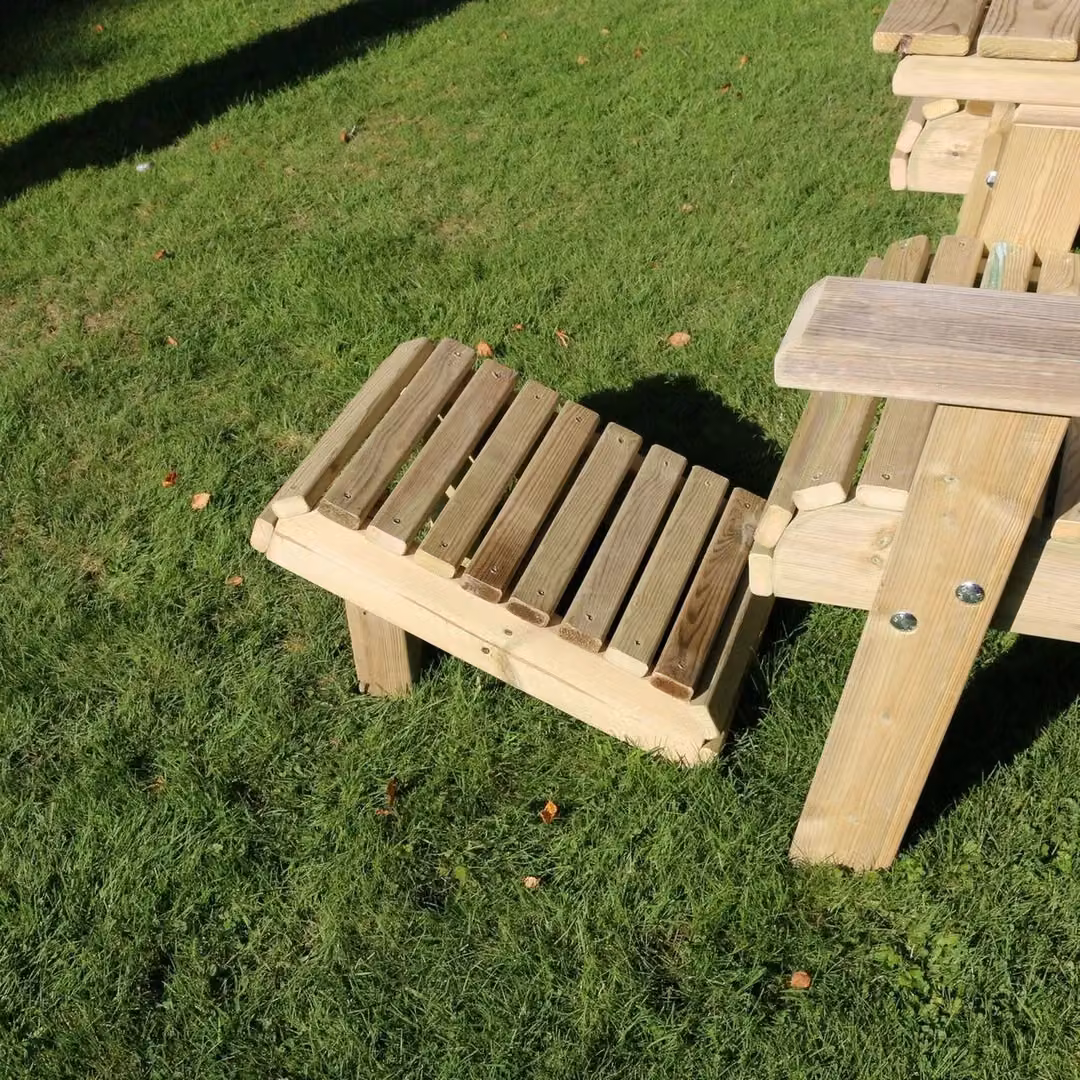 Churnet Valley Garden Furniture Ltd Ergonomic Wooden Footstool in Brown, W: 35 cm, D: 50 cm, H: 30 cm – 2