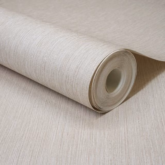 Grandeco Boutique Rays Grasscloth Effect Vinyl Wallpaper in Beige