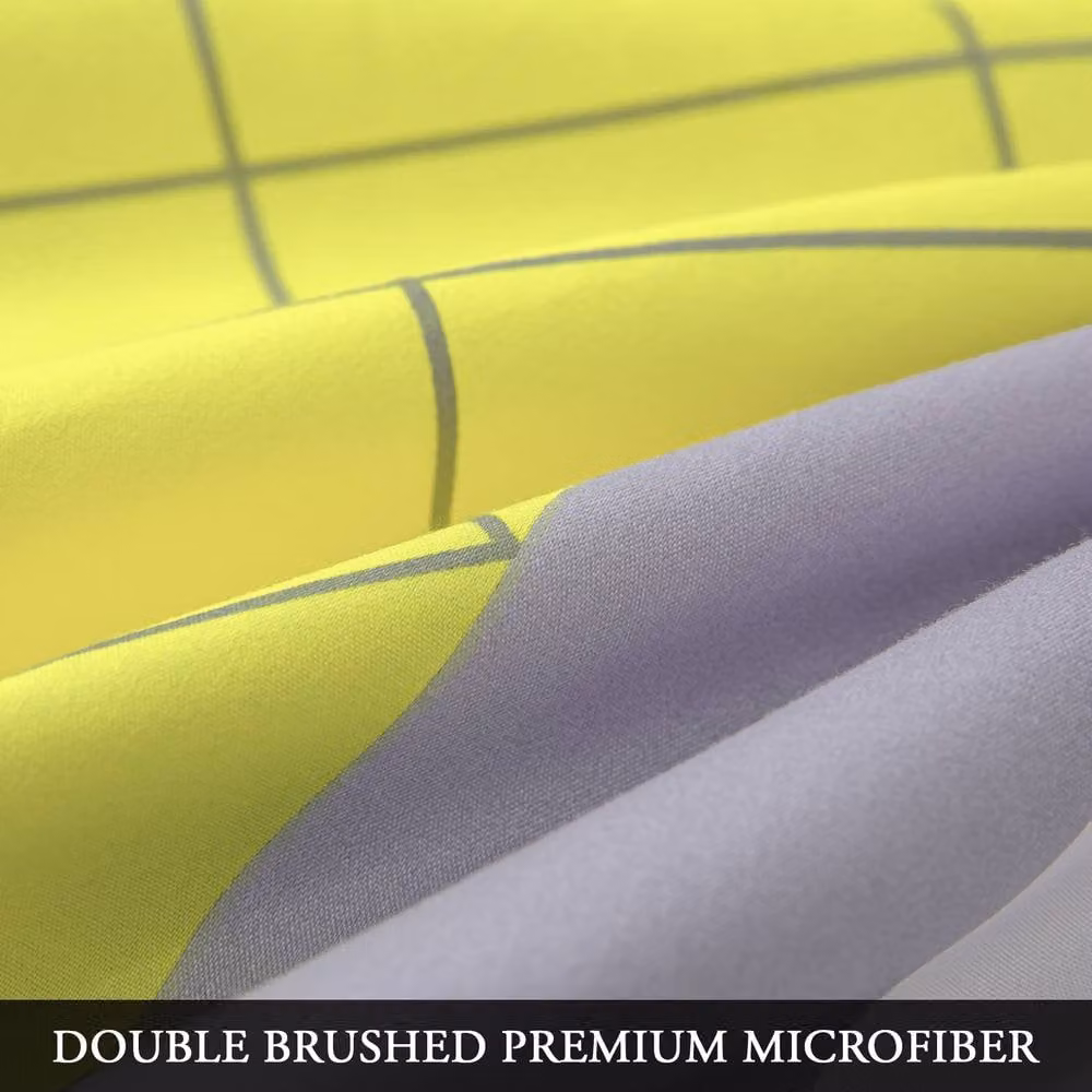Lazzaro Home Bohemian Microfibre King Size Duvet Cover in Yellow – 4