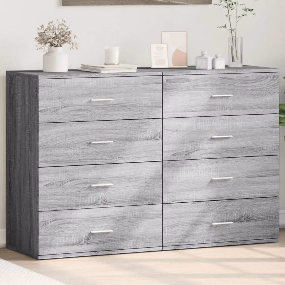 Berkfield Home Set of 2 Grey Sonoma Sideboards, W/D/H: 60 x 39 x 80 cm – 1