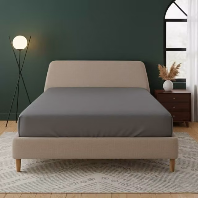 Snug City Grey Flannelette Extra Deep Fitted Sheet, 180 x 200 cm, Depth: 40 cm – 1
