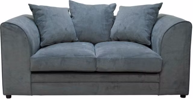 KASPO 2 Seater Modern Microfibre Fabric Sofa in Grey