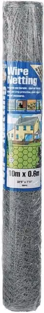 Gardman Galvanised Steel Wire Netting Mesh in Silver