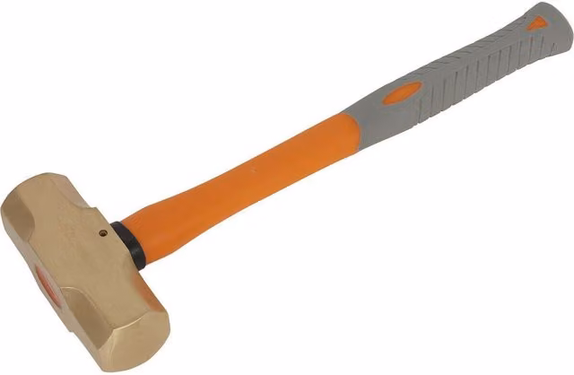 Loops Beryllium Copper Non-Sparking Sledge Hammer with Fibreglass Shaft in Transparent/Multicolour