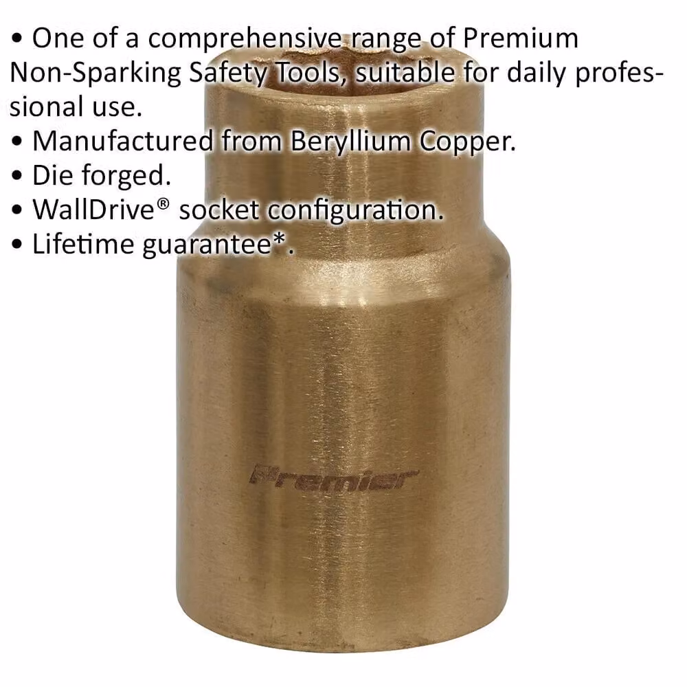Loops 13mm Non-Sparking WallDrive Socket with 1/2 inch Square Drive in Beryllium Copper – 2