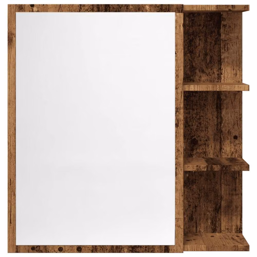 Berkfield Home Beautiful Bathroom Mirror Cabinet in Brown Old Wood, W/D/H: 62.5 x 20.5 x 64 cm – 3