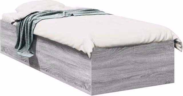Berkfield Home Sonoma Bed Frame in Grey, W/D/H: 90 x 200 cm – 1