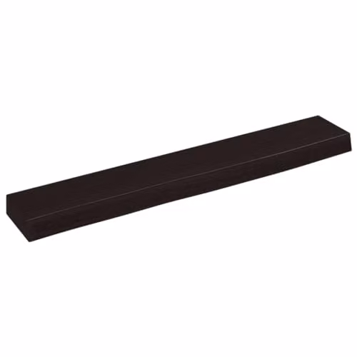vidaXL Wall Shelf in Dark Brown Rustic Oak, W: 60 cm, D: 10 cm, H: 4 cm – 1