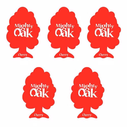Mighty Oak Car Air Freshener, Cherry, Red (5 Pack)