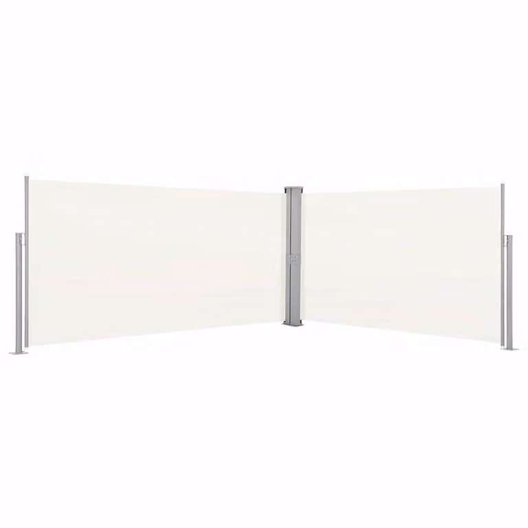 Berkfield Home Retractable Side Awning in Cream, W/D/H: 600 x 160 cm