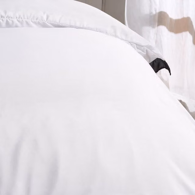 OHS Modern Monochrome Frill Edge Duvet Set in Black, White and Multicolour