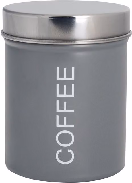 Harbour Housewares Metal Coffee Storage Canister with Airtight Lid, Grey – 7