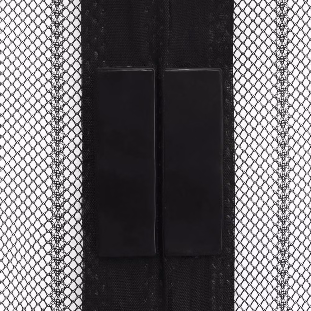 Berkfield Home Magnetic Insect Door Curtain, 2 Pack, Black, W: 100 cm, H: 210 cm – 2