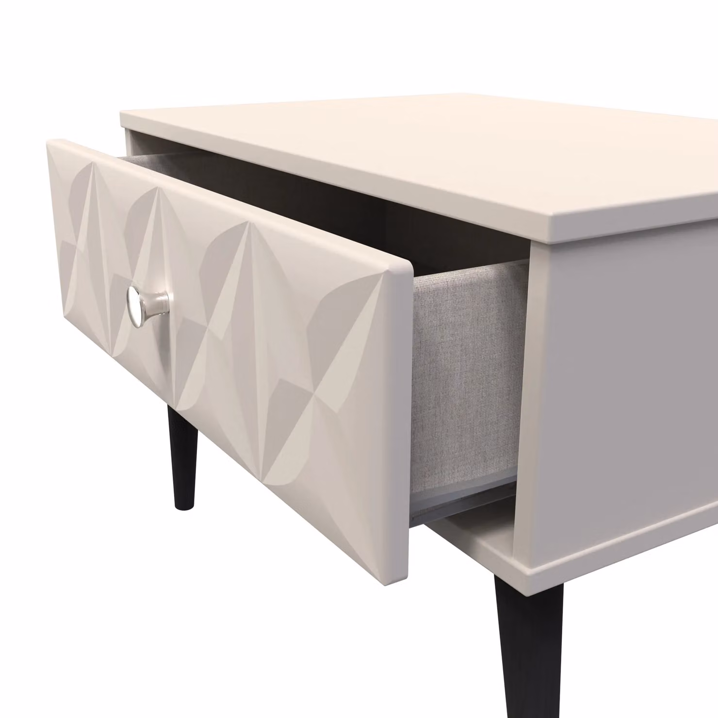 2 U Toledo Wide 1 Drawer Side Table in Taupe – 2