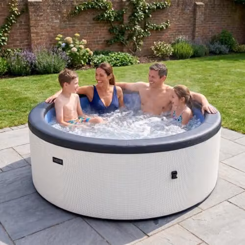 Wave Tahoe 6 Person Eco Foam Hot Tub in Pebble White with Integrated Heater and WiFi App Control – 2