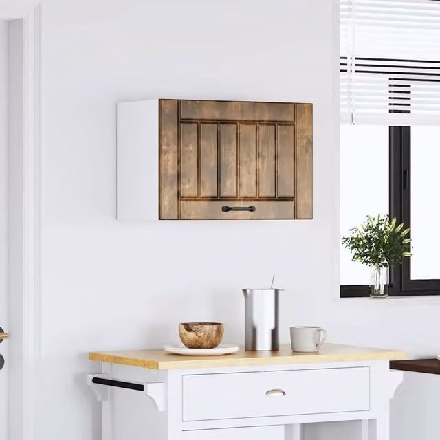 Berkfield Home Lucca Kitchen Wall Cabinet in Smoked Oak Brown, W/D/H: 60 x 31 x 40 cm