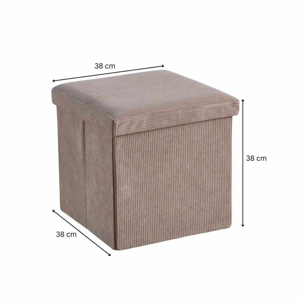 FORGEVIO Folding Corduroy Fabric Storage Chest in Grey – 2