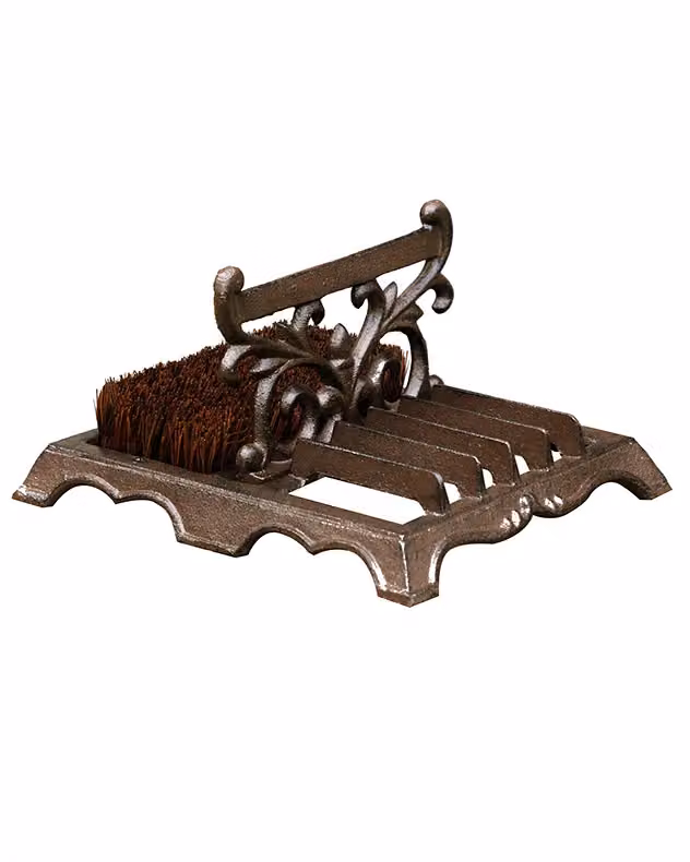 Dibor Traditional Ornate Cast Iron Outdoor Garden Boot Brush and Scraper in Brown – 2