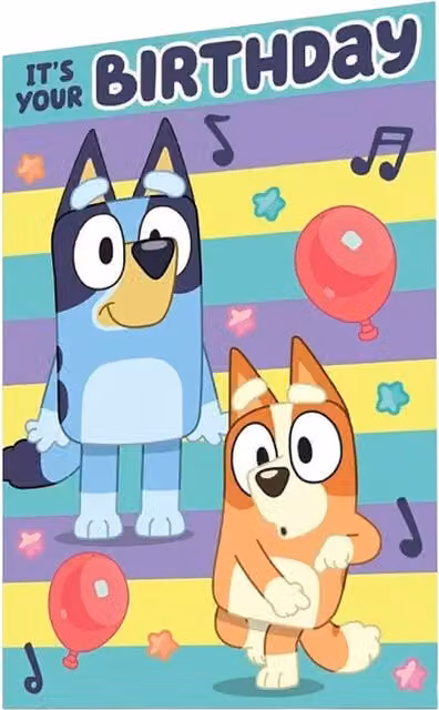 Bluey 3D and Lenticular Multicoloured Birthday Card