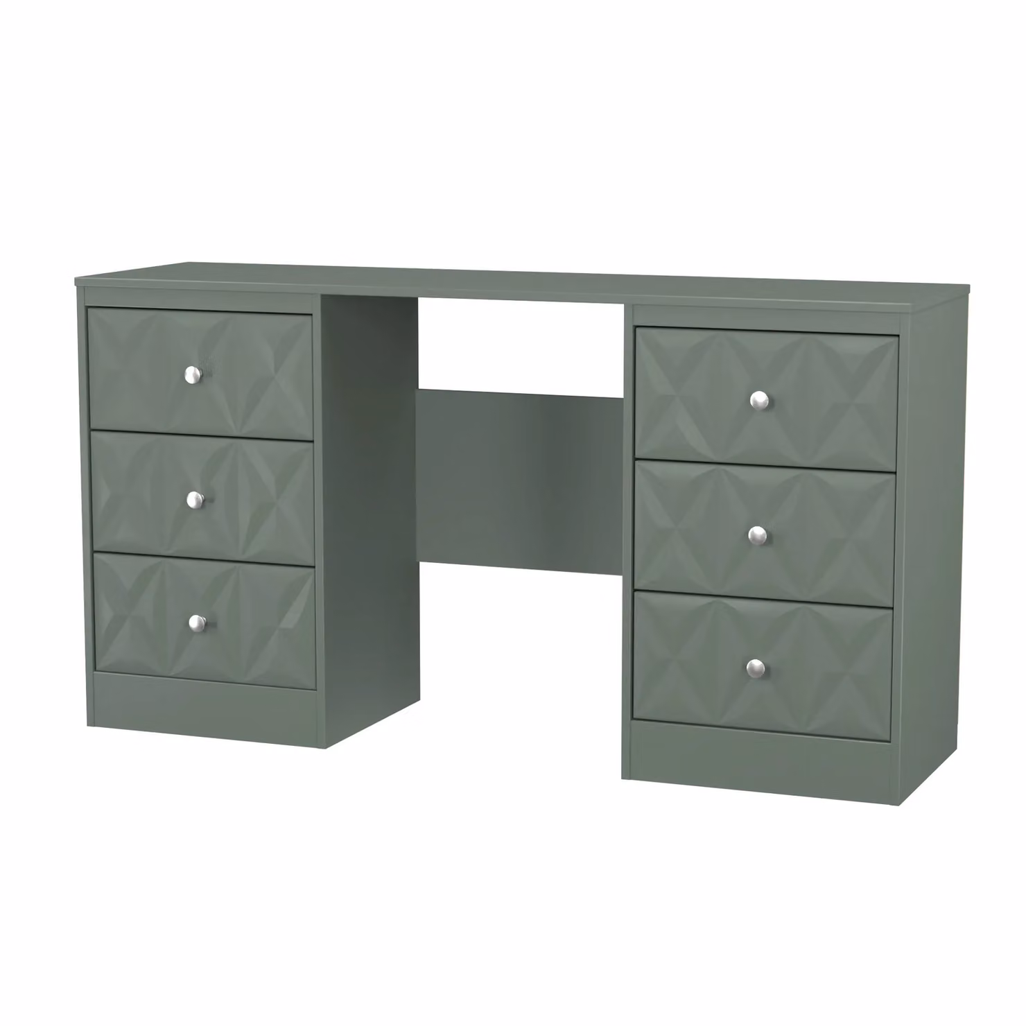 2 U Memphis 6 Drawer Kneehole Desk in Pale Green – 2