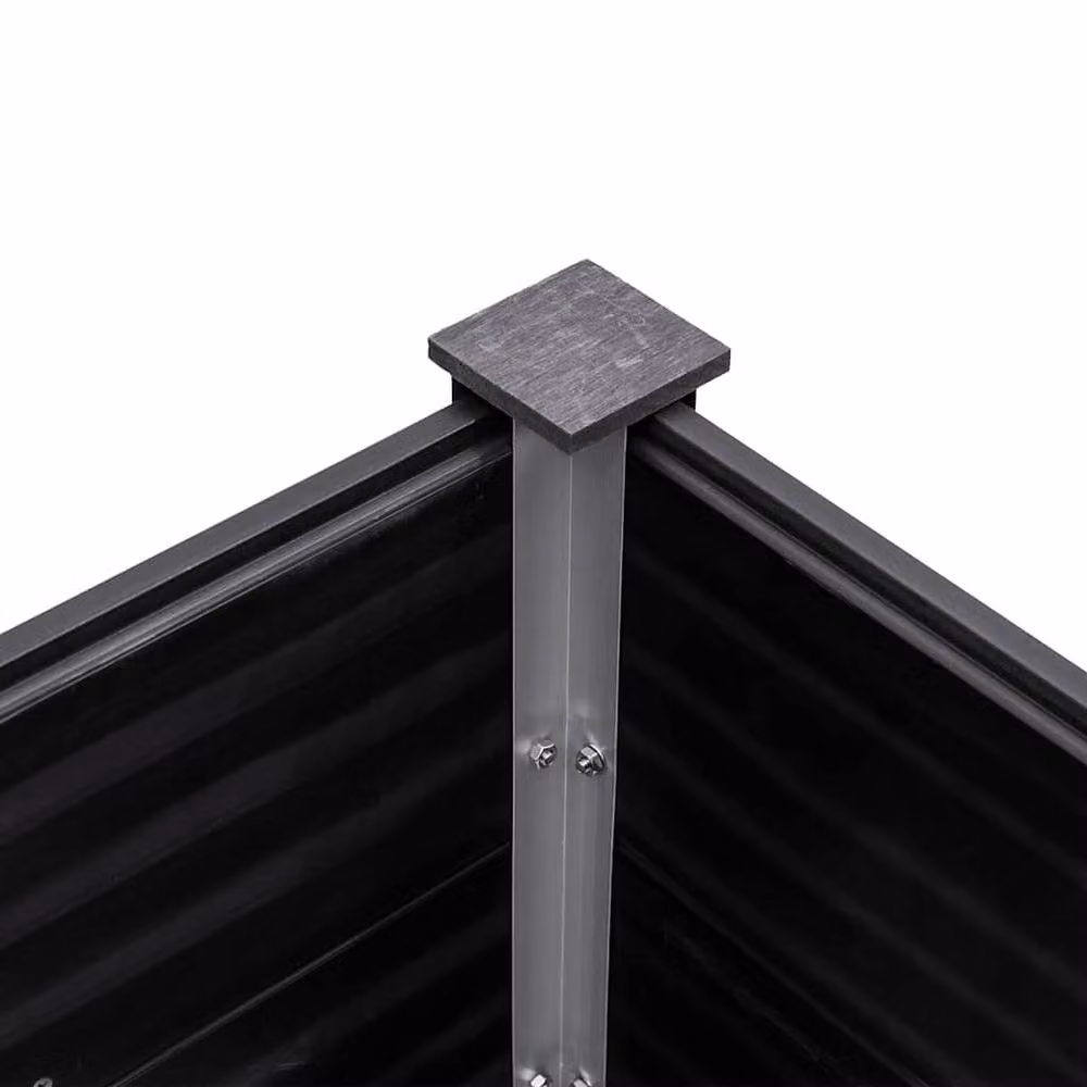 Berkfield Home Garden Grey WPC Raised Bed W: 200 cm, D: 50 cm, H: 54 cm – 5