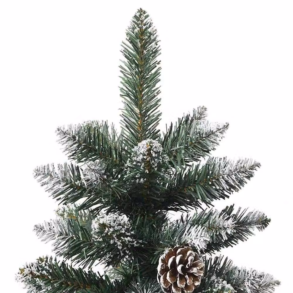 Berkfield Home Artificial Christmas Tree with 300 LEDs, Green, W/D/H: 96 x 96 x 240 cm – 4