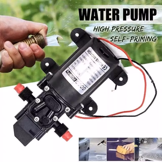 SPETLEK 12V Water Pump for Caravans, Campervans and Motorhomes, Black