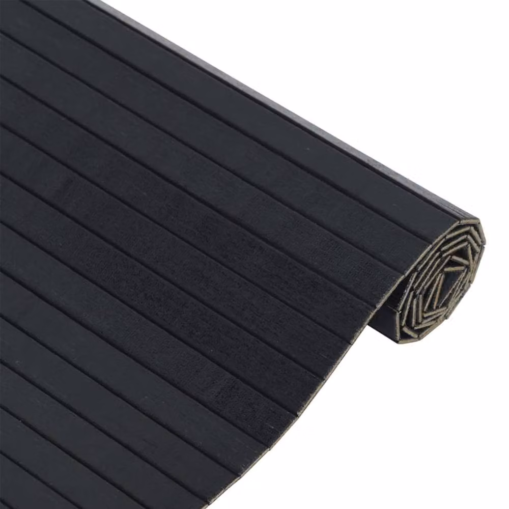 Berkfield Home Rectangular Bamboo Rug in Black, W: 70 cm, L: 300 cm – 3