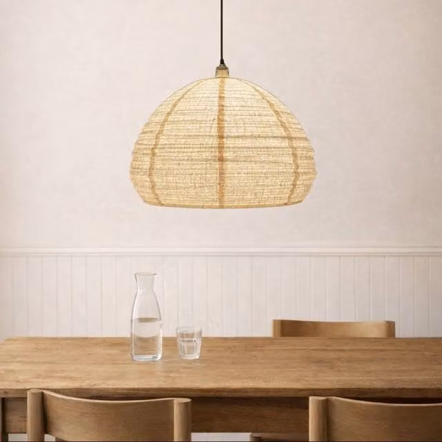 CGC Lighting Hester Oatmeal Linen Large Round Handmade Lampshade in Beige – 1