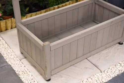 Garden Gear Grey Raised Wooden Planter with Climbing Trellis, Height: 170 cm – 5