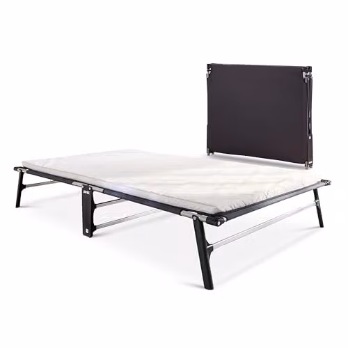 Jay-Be Silver Metal Compact Folding Bed with Mattress, W/D/H: 120 x 200 cm – 1