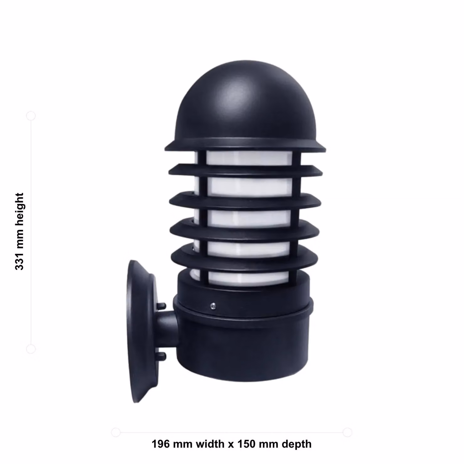 First Choice Lighting Mason Black Louvred Outdoor Wall Light – 4