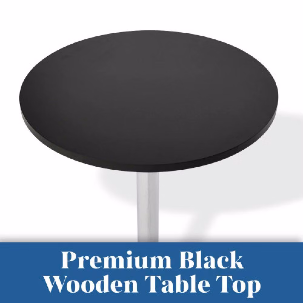netfurniture Deluxe Como Round Poseur Table in Black Wood – 2